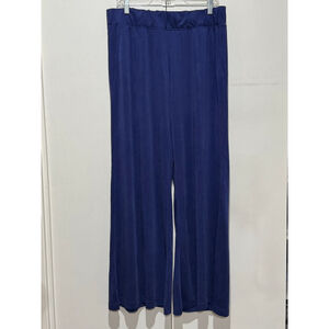 Women's Fabletics Blue elastic waist pockets Wide Leg Pants XXL